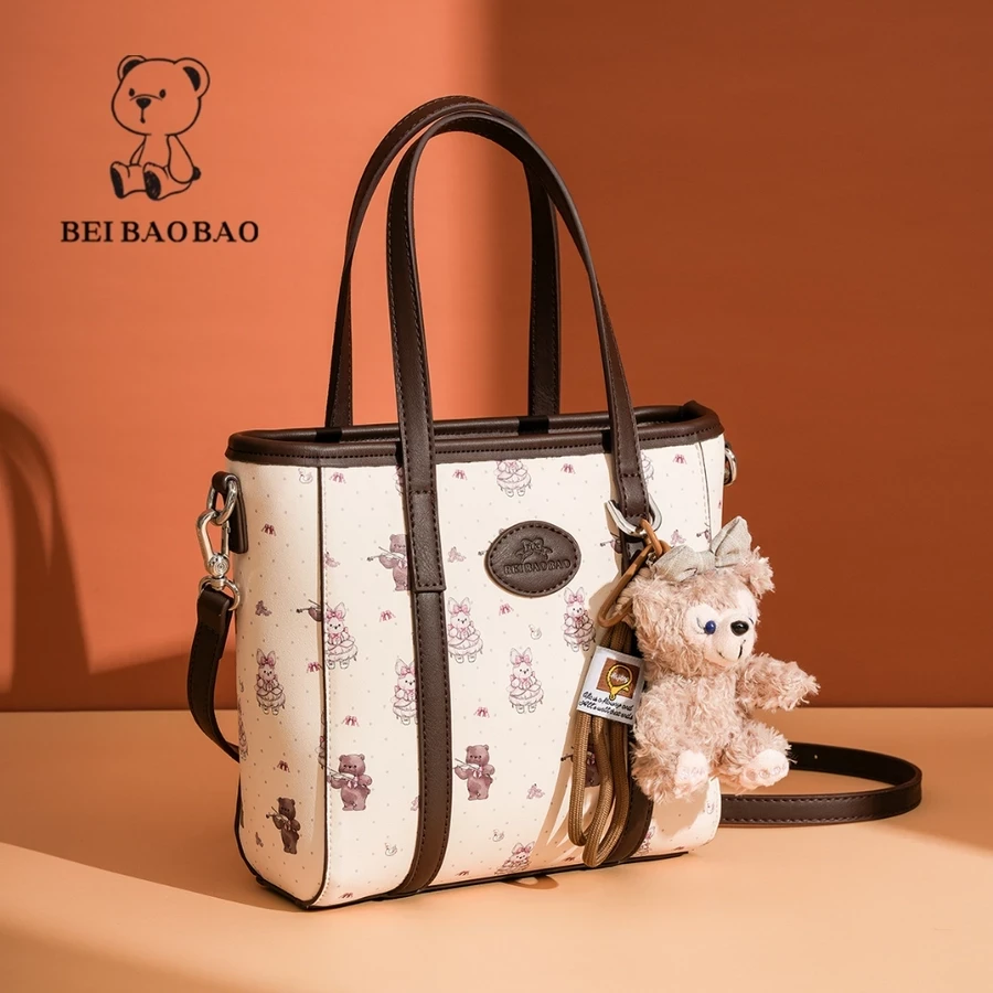 Túi nữ BEIBAOBAO Ember kèm charm gấu xinh dễ thương TX139 TINA SHOP