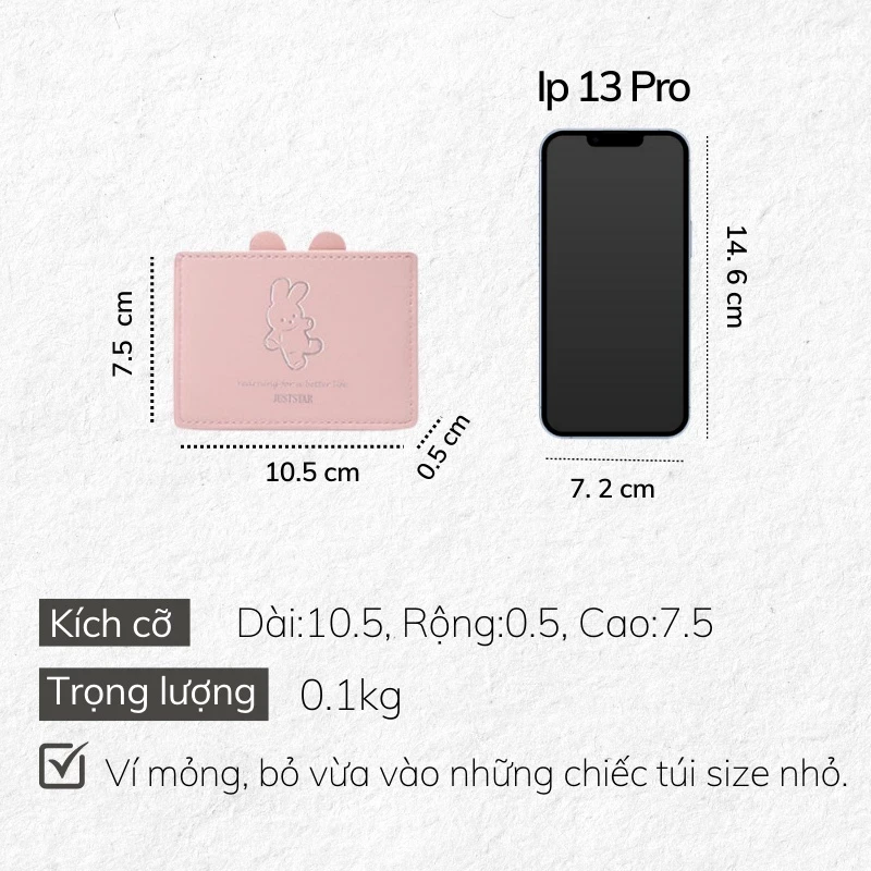 Ví đựng thẻ nữ atm mini card Just Star Tina Shop W178