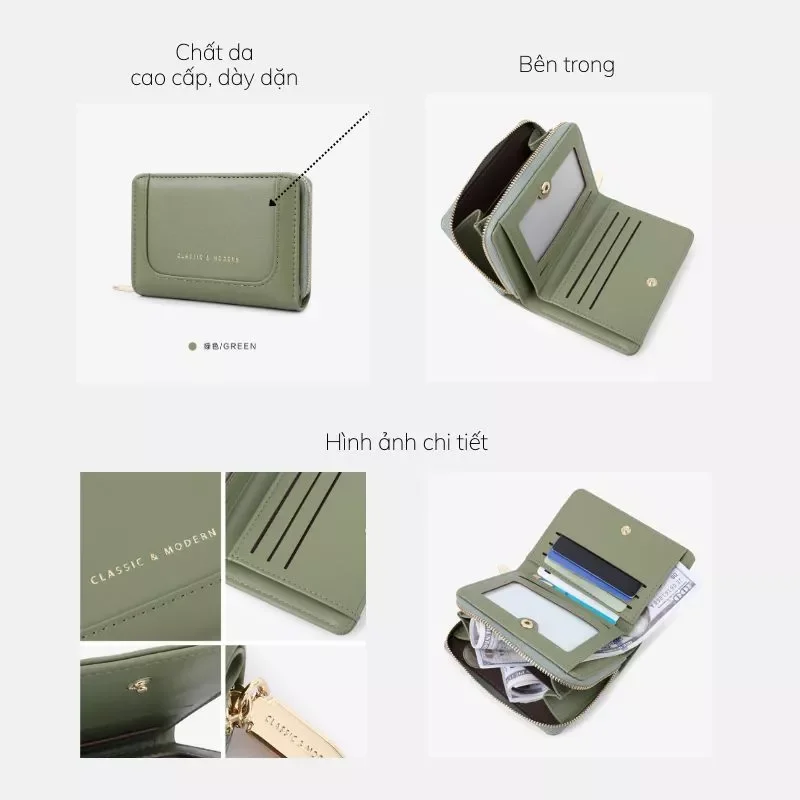 Ví nữ TAILIAN mini nhỏ xinh da PU nhiều màu W260