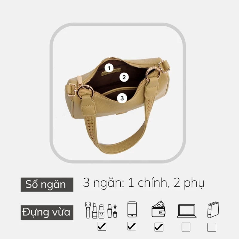 Túi xách nữ đẹp cao cấp Micocah đeo chéo công sở Tina Shop M502 NSG661