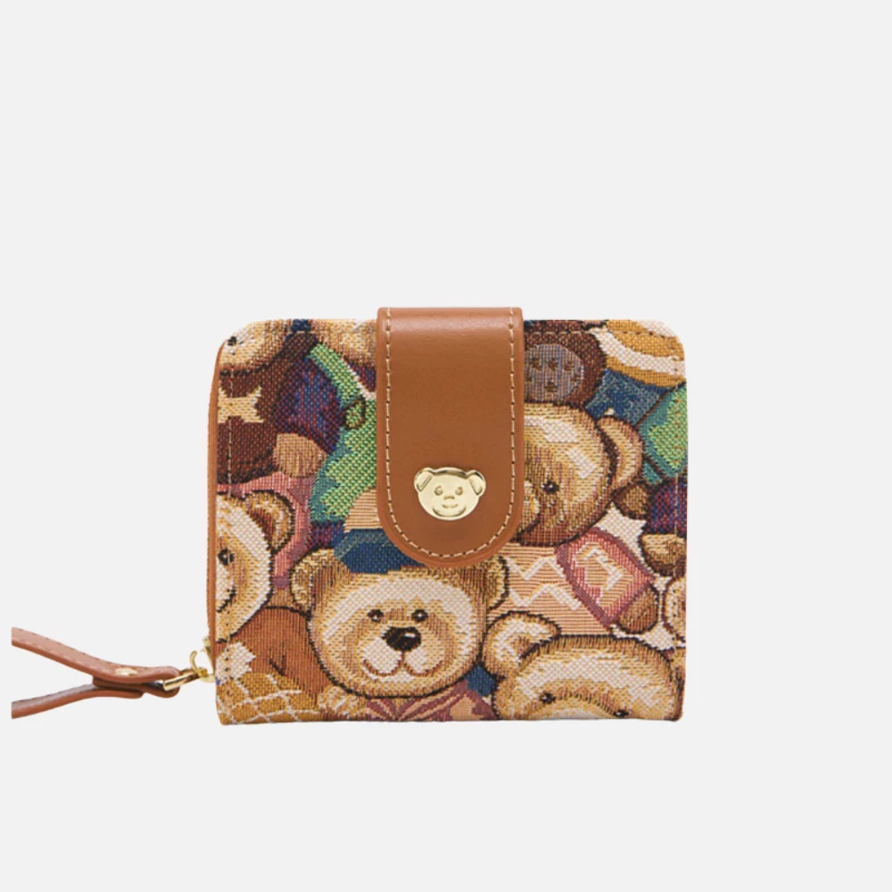 Ví nữ mini ERANGBEAR vải gấu cầm tay cao cấp đẹp Tina Shop EB007