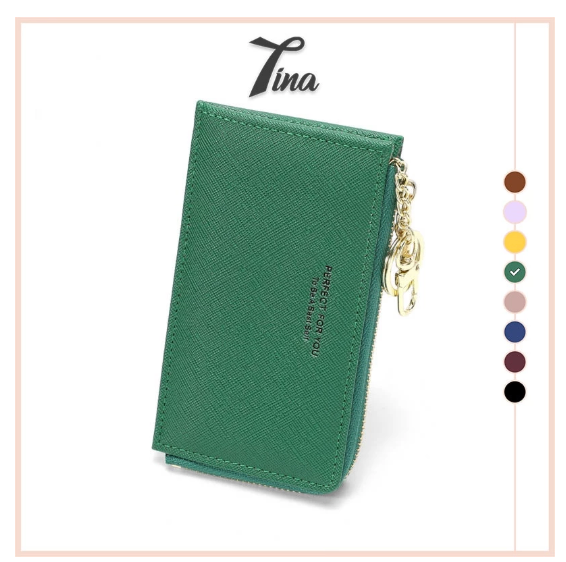 Ví nữ mini cầm tay Weichen đựng tiền thẻ card có móc khoá đẹp cao cấp Tina Shop W184