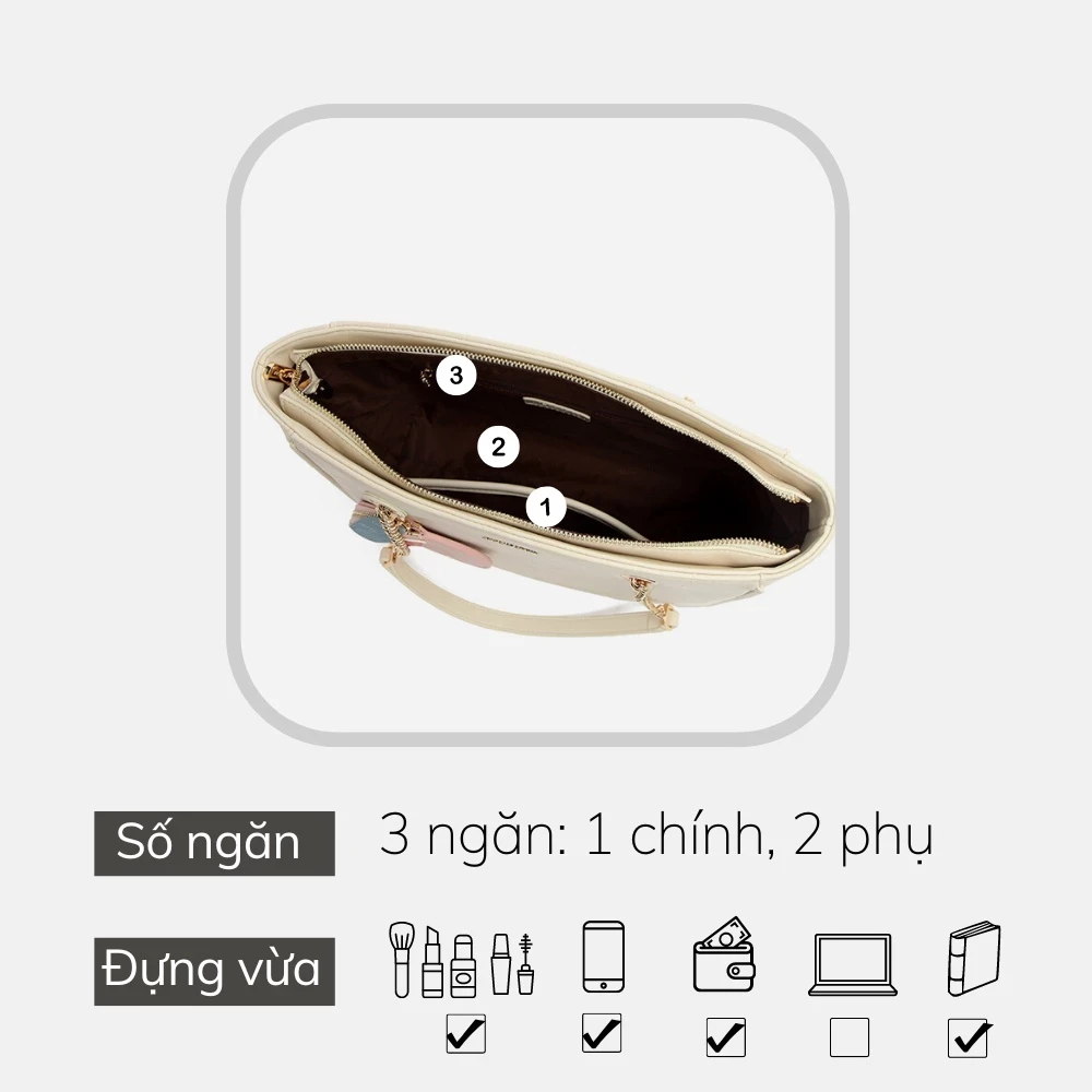 Túi tote Micocah nữ đeo vai công sở sang trọng Tina shop M499 NSG625