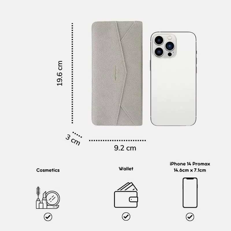 Ví nữ dài FFY khoá kéo da mềm nhiều ngăn W241