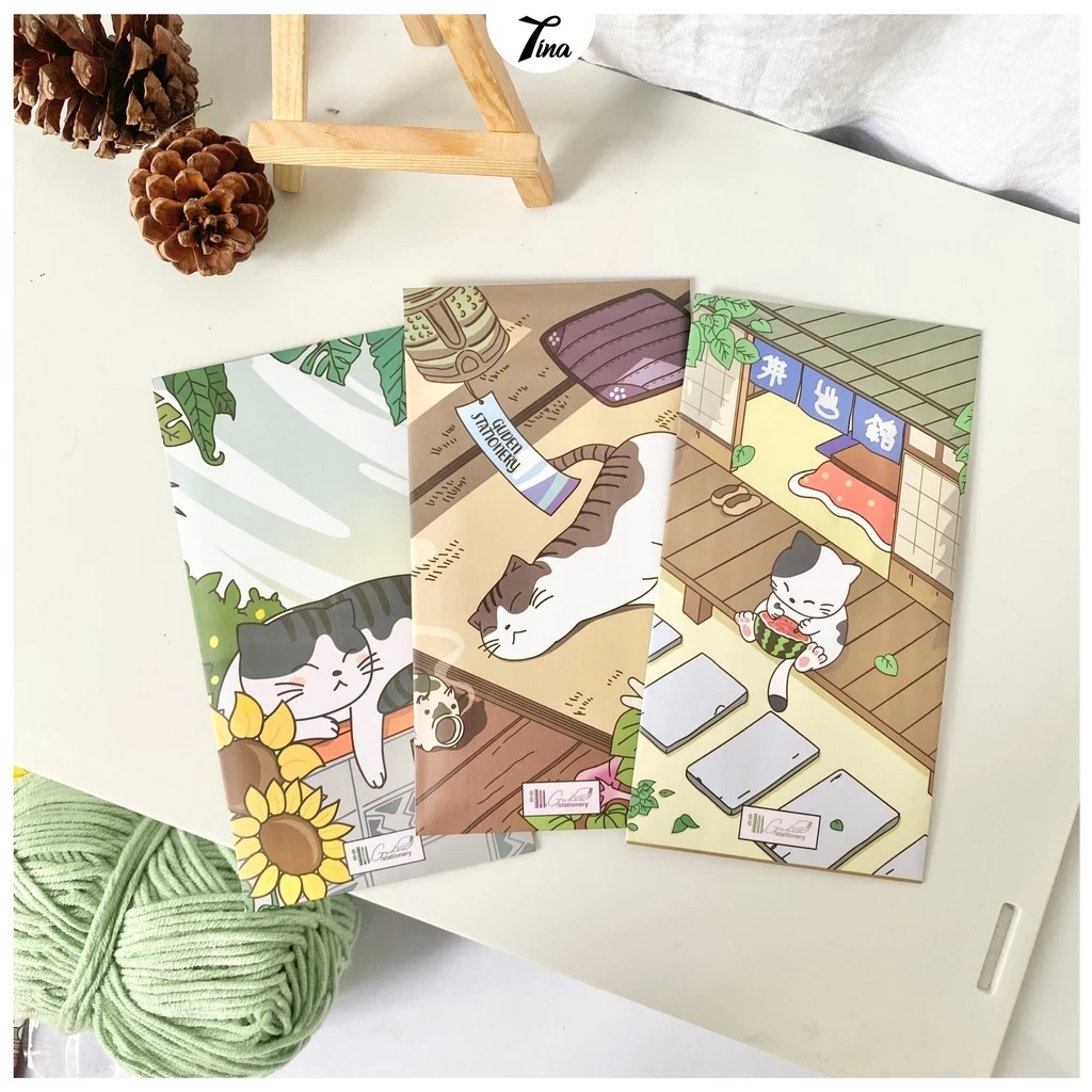 Bao lì xì 2025 hoạt hình mèo may mắn cát tường Bộ 6 cái TINA SHOP LIXI22