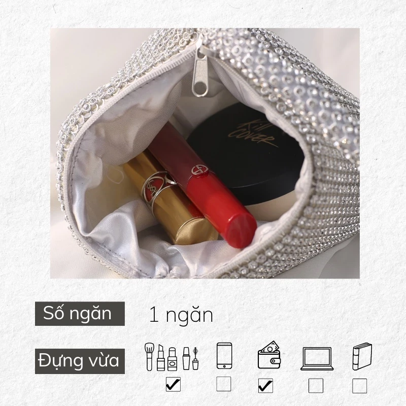 Clutch ví cầm tay nữ đi dự tiệc mini cao cấp nhỏ gọn đẹp Tina Shop TX050