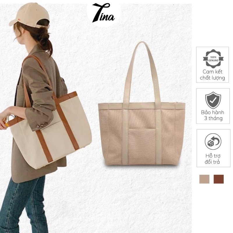 Túi tote đeo chéo vải canvas MICOCAH nữ đi học Tina shop M467 FSF576