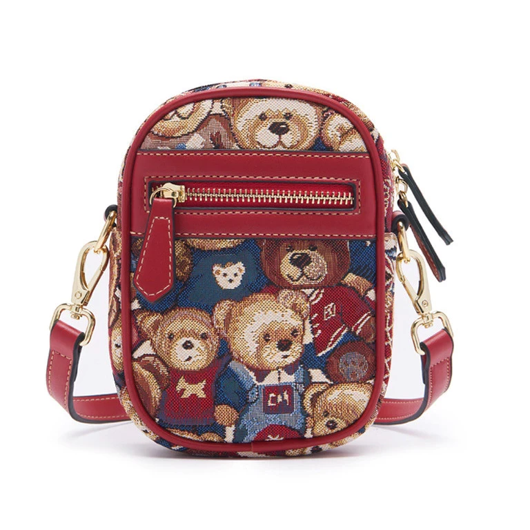 Túi đeo chéo nữ vải gấu ERANGBEAR đi chơi cute Hàn Quốc đẹp mini Tina Shop EB018