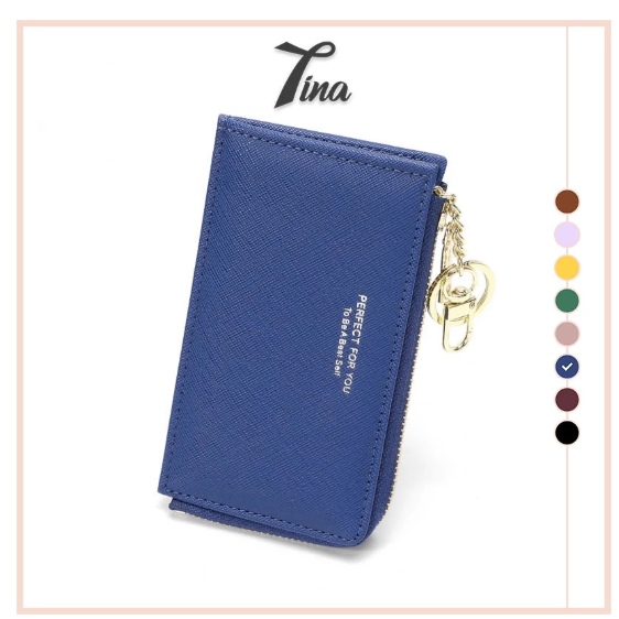 Ví nữ mini cầm tay Weichen đựng tiền thẻ card có móc khoá đẹp cao cấp Tina Shop W184