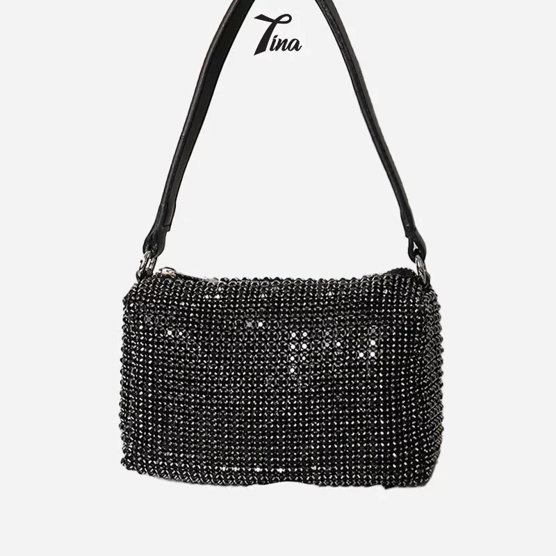 Túi xách nữ ví đi tiệc lấp lánh kẹp nách sang trọng TINA SHOP TX052