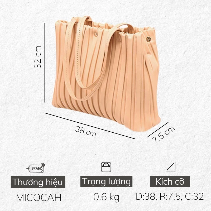 Túi tote MICOCAH thời trang vừa laptop đeo vai công sở size lớn đi làm TINA SHOP M338