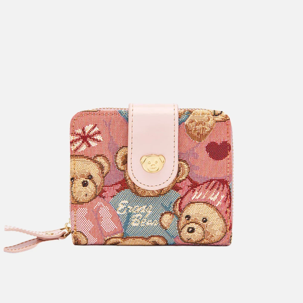 Ví nữ mini ERANGBEAR vải gấu cầm tay cao cấp đẹp Tina Shop EB007