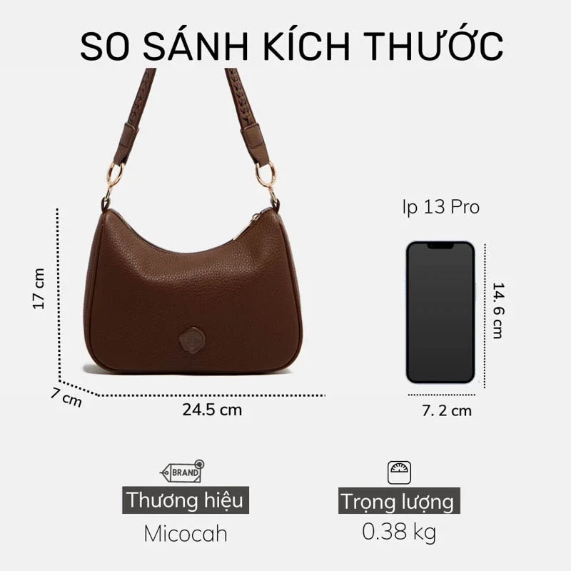 Túi xách nữ đẹp cao cấp Micocah đeo chéo công sở Tina Shop M502 NSG661