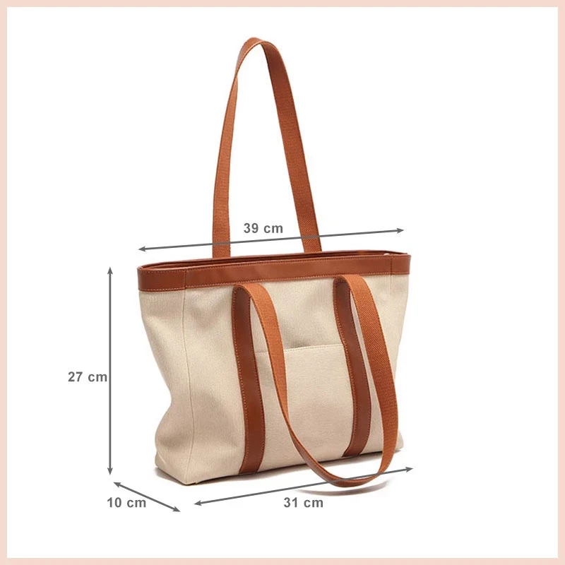 Túi tote đeo chéo vải canvas MICOCAH nữ đi học Tina shop M467 FSF576