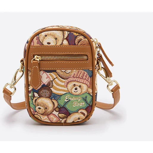 Túi đeo chéo nữ vải gấu ERANGBEAR đi chơi cute Hàn Quốc đẹp mini Tina Shop EB018