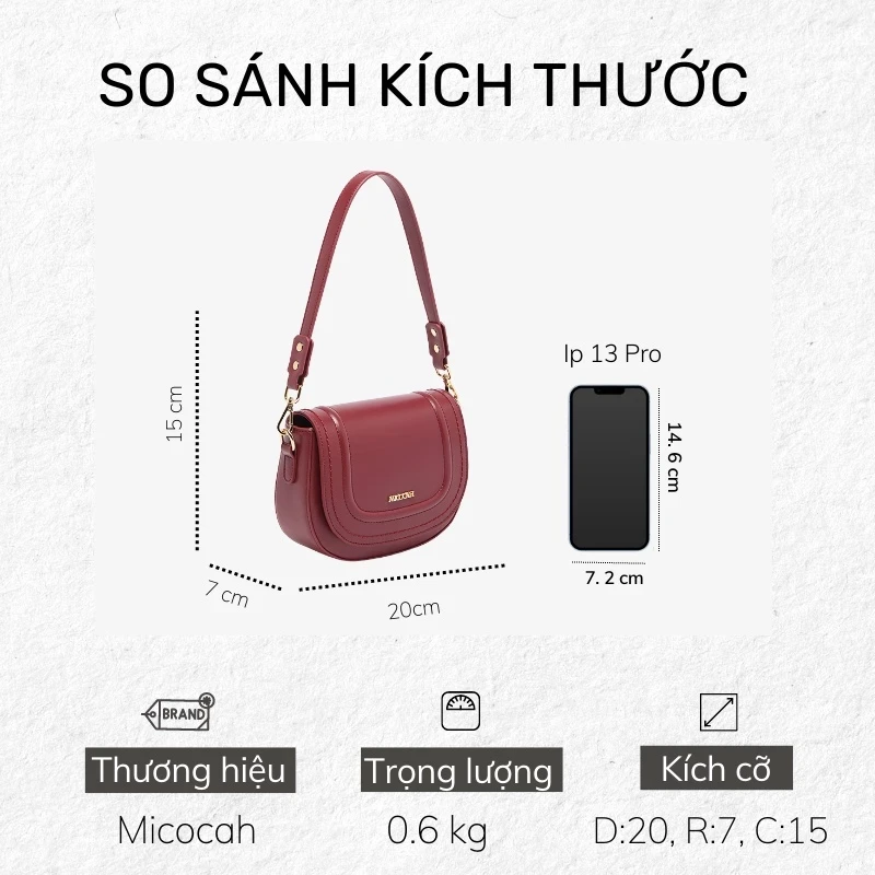 Túi xách nữ Micocah đeo chéo đi chơi mini cute Hàn Quốc đẹp TINA SHOP M388