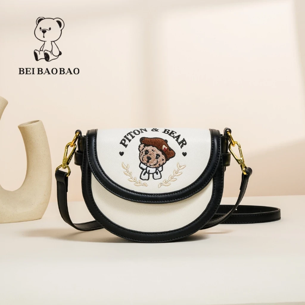 Túi nữ BEIBAOBAO hoạ tiết gấu dễ thương đeo chéo TX100
