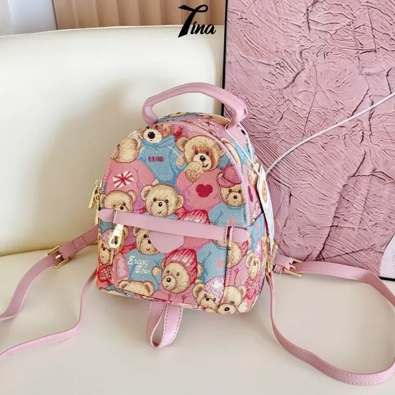 Balo nữ mini ERANGBEAR thêu gấu nhỏ xinh EB027