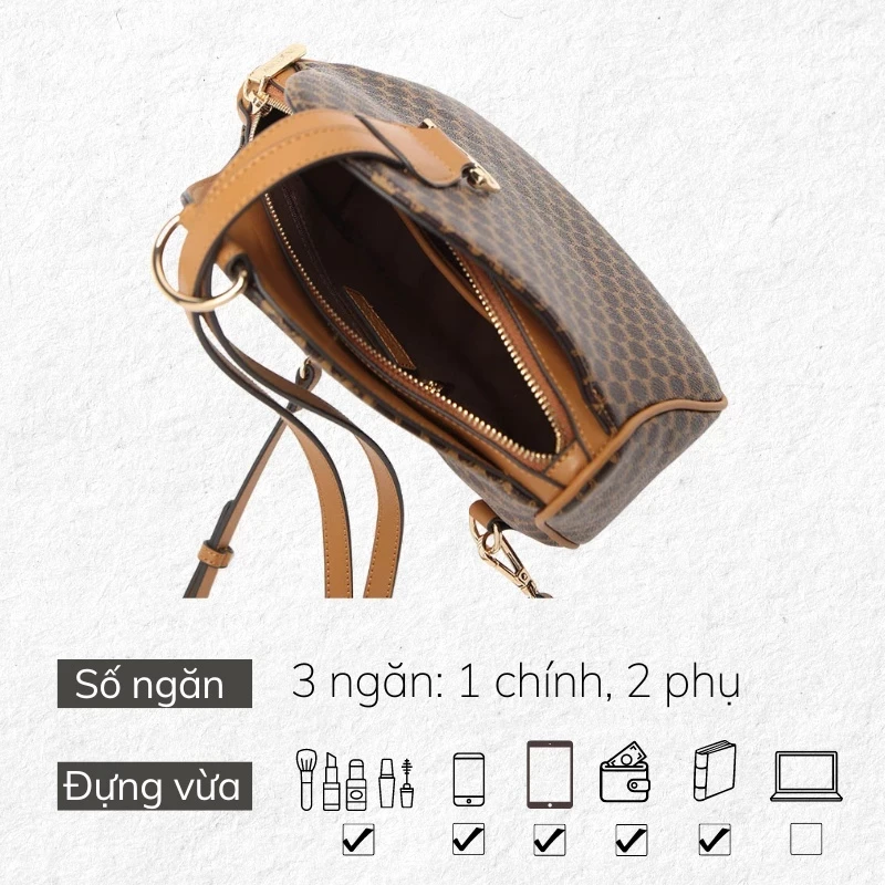 Ba lô nữ đi chơi mini MICOCAH đeo chéo vintage thời trang chính hãng đẹp công sở Tina Shop EL005