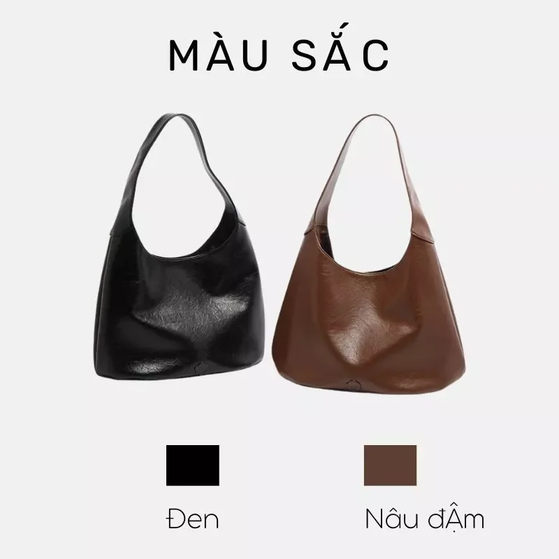 Túi tote nữ MICOCAH Chính Hãng dáng hobo cá tính Hàn Quốc da trơn đẹp M550 NSH749