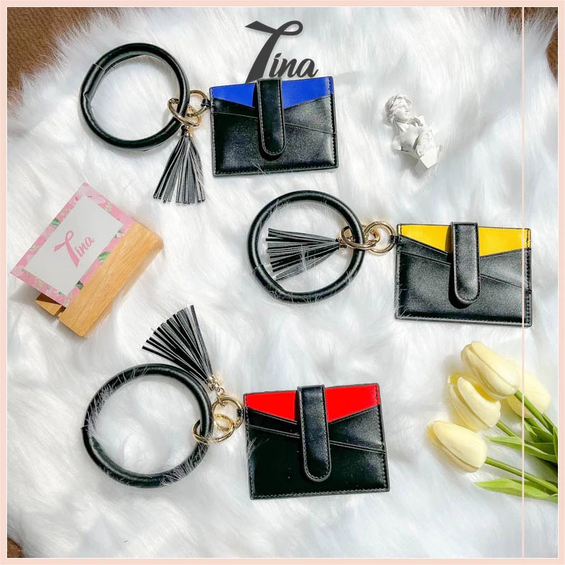 Ví đựng thẻ cá tính đi tiệc đi chơi dành cho nữ đựng mini card atm kèm vòng tay Tina Shop W187