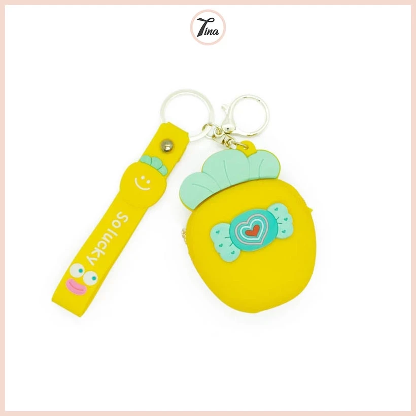 Ví đựng tiền lẻ tai nghe silicon cute mini dễ thương kèm móc khoá PK439