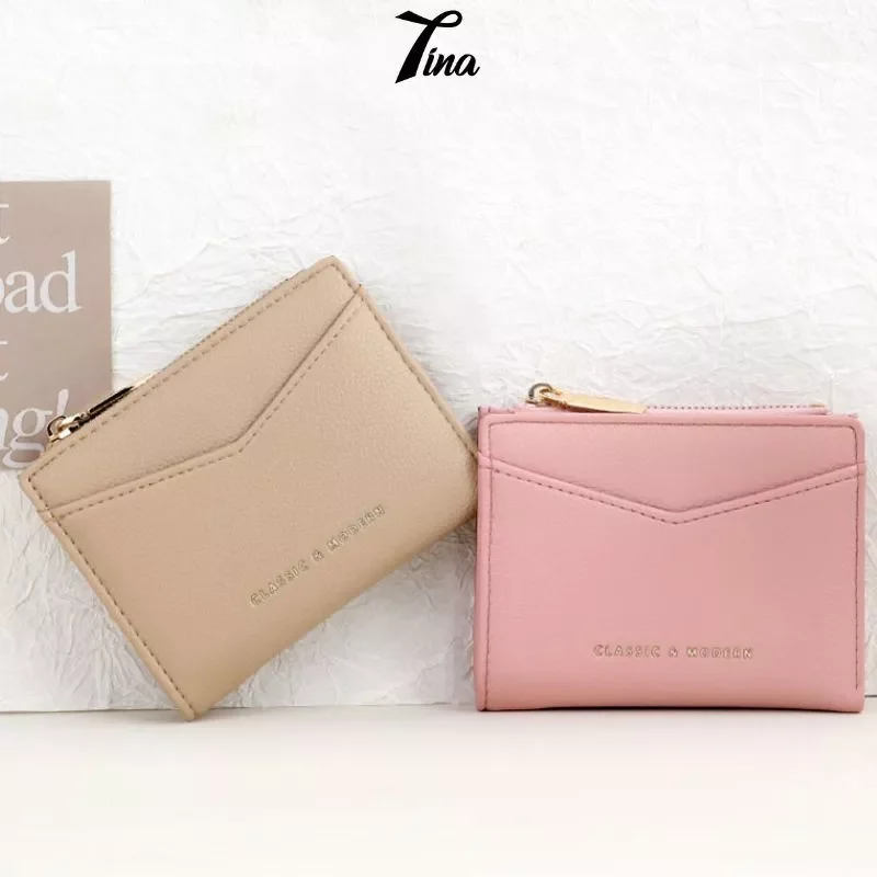 Ví nữ mini TAILIAN chính hãng gập cầm tay nhỏ gọn phong cách Hàn Quốc giá rẻ da mềm W224 TinaShop