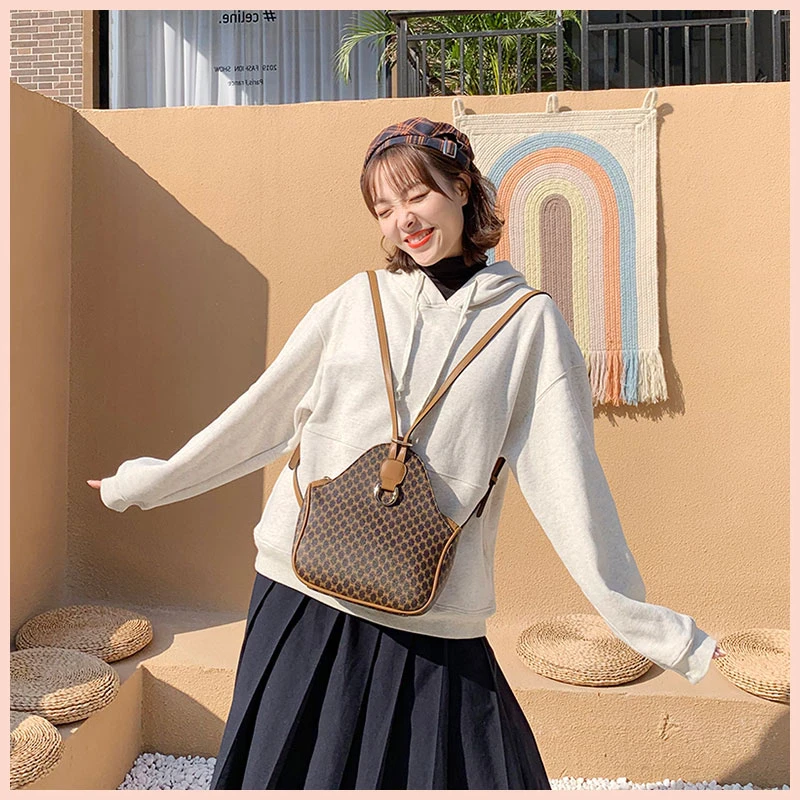 Ba lô nữ đi chơi mini MICOCAH đeo chéo vintage thời trang chính hãng đẹp công sở Tina Shop EL005