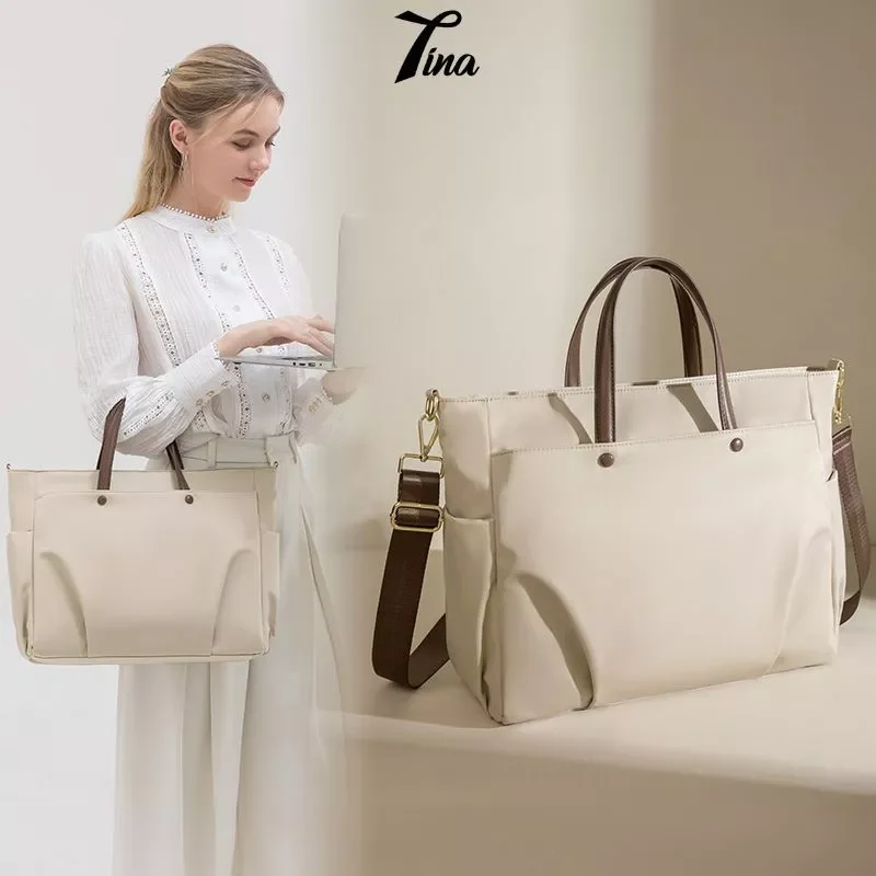 Túi tote nữ phong cách Châu Âu công sở vừa laptop 15inch TX080