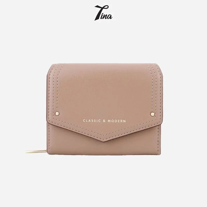 Ví nữ mini nhỏ gọn dáng bìa thư FFY da dày dặn đựng tiền thẻ card giá rẻ học sinh sinh viên W206