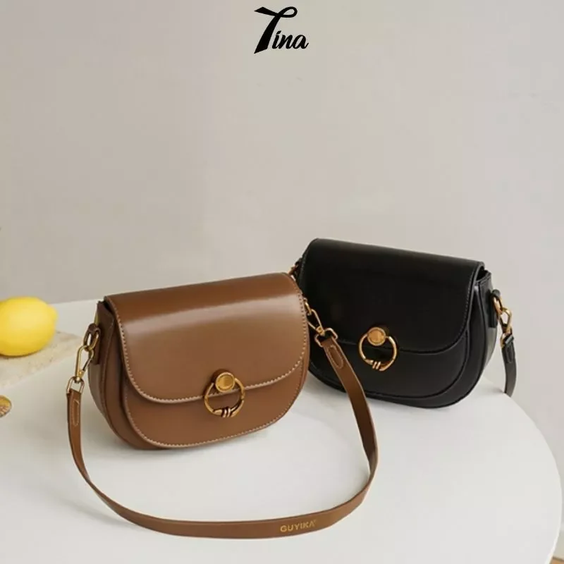 Túi nữ Toko dáng bán nguyệt đeo chéo cá tính vintage TX112