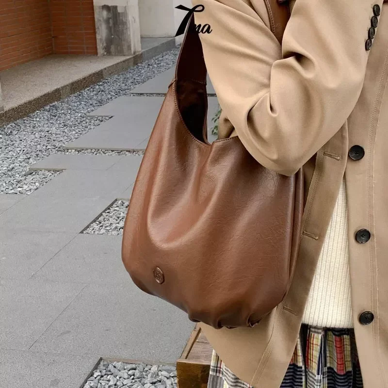 Túi tote nữ MICOCAH Chính Hãng dáng hobo cá tính Hàn Quốc da trơn đẹp M550 NSH749