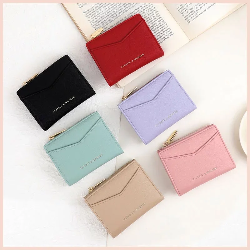 Ví nữ mini TAILIAN chính hãng gập cầm tay nhỏ gọn phong cách Hàn Quốc giá rẻ da mềm W224 TinaShop