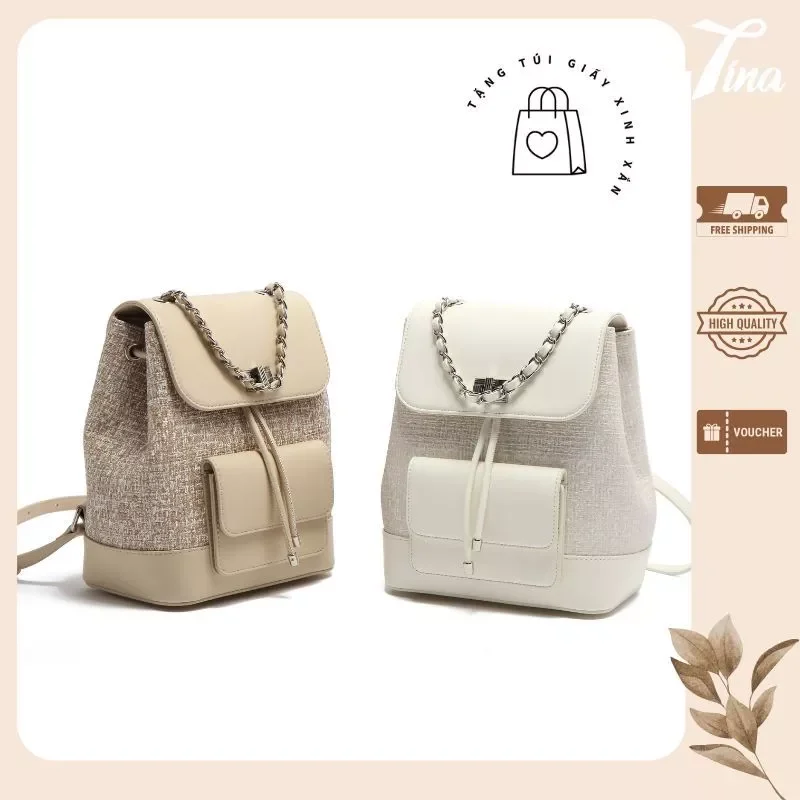 Balo mini MICOCAH giả tweed thanh lịch M581 Tina Shop