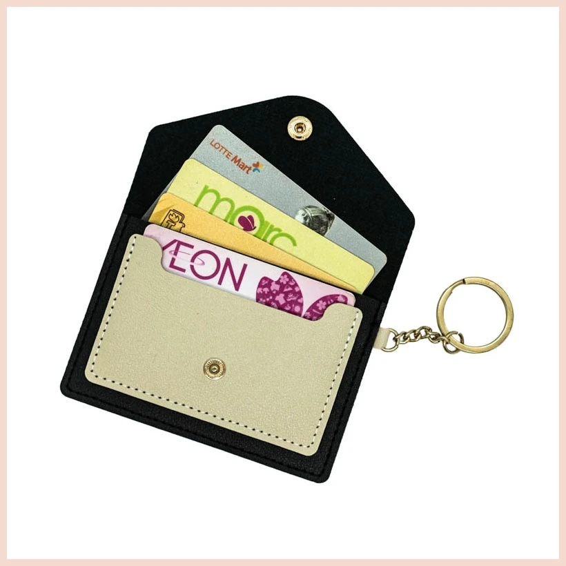 Ví nữ mini đẹp gắn móc khoá đựng thẻ tiền mỏng nhẹ cầm tay hàng hiệu cao cấp PK440