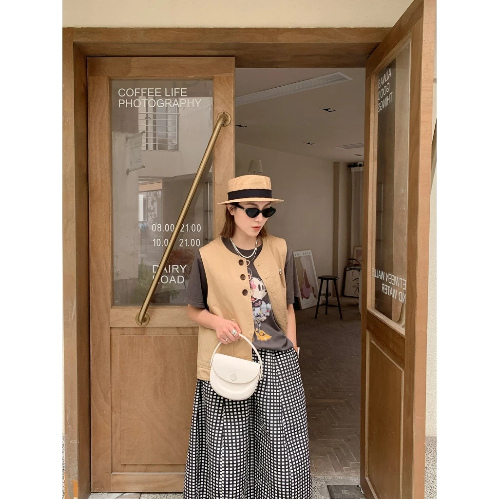 Túi xách nhỏ MICOCAH Half Moon dáng bán nguyệt da nhung M577 Tina Shop
