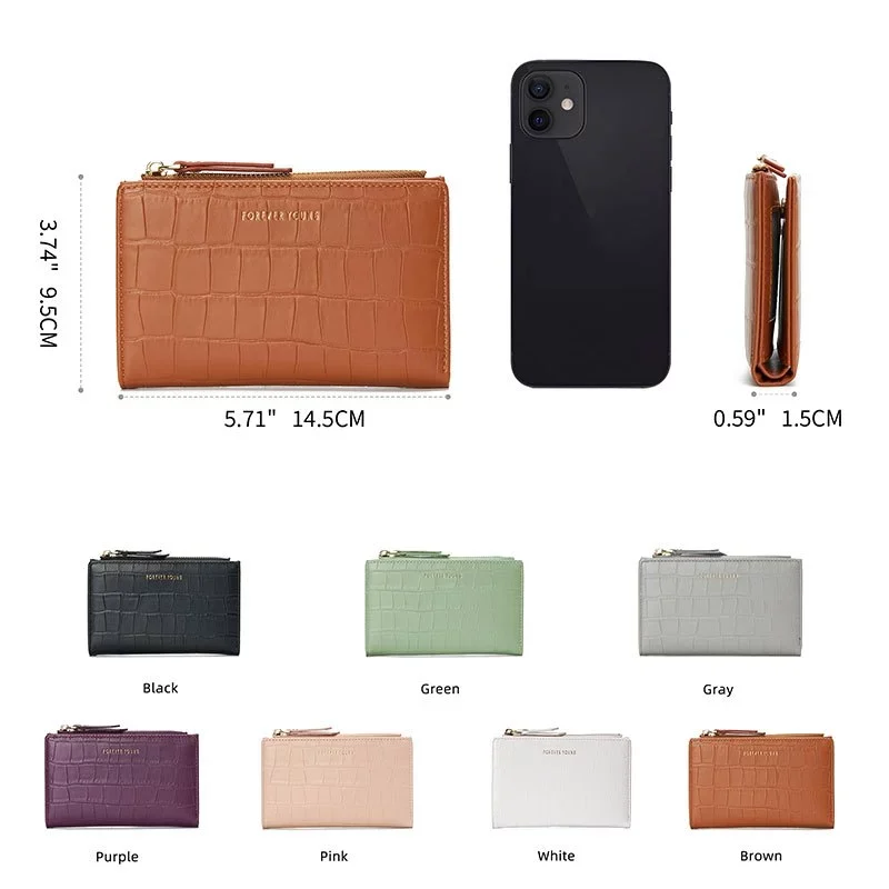 Ví FOREVER YOUNG dáng ngắn siêu mỏng thiết kế trẻ trung thời trang cho nữ W234