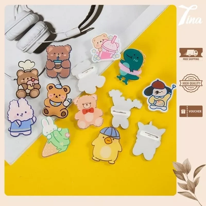 Sticker gim balo cài balo nhiều hình dễ thương rẻ nhất Tina Shop PIN03