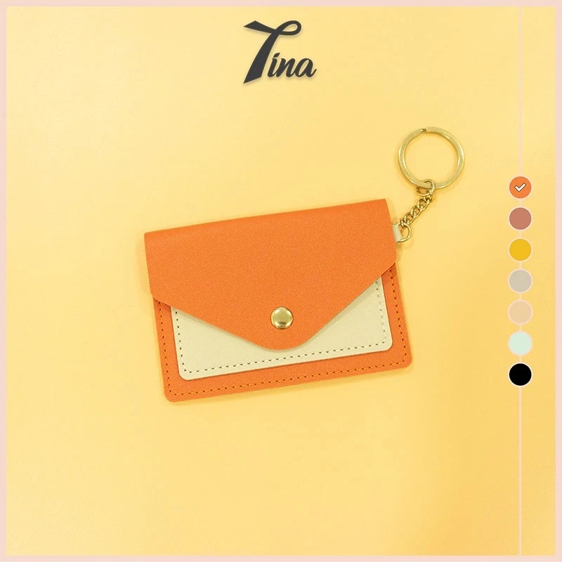 Ví nữ mini đẹp gắn móc khoá đựng thẻ tiền mỏng nhẹ cầm tay hàng hiệu cao cấp PK440