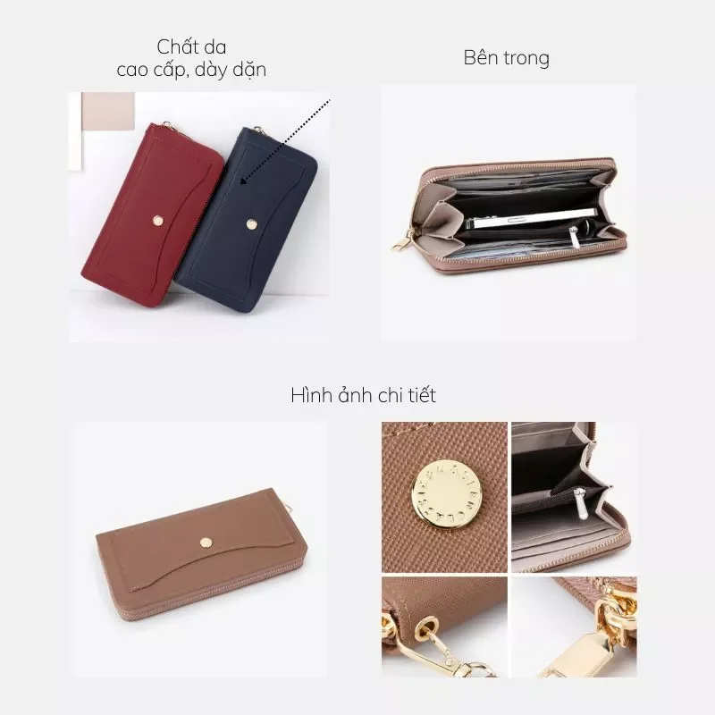 Ví nữ TAILIAN dài khoá kéo sang trọng nhiều ngăn nhiều màu W266 Tina Shop