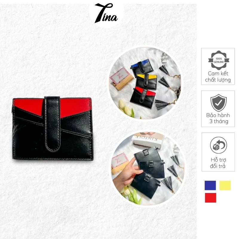 Ví đựng thẻ cá tính đi tiệc đi chơi dành cho nữ đựng mini card atm kèm vòng tay Tina Shop W187