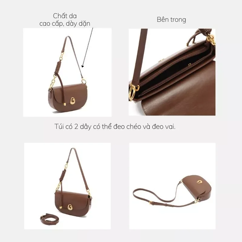 Túi nữ MICOCAH Charis cổ điển đeo vai đeo chéo M613