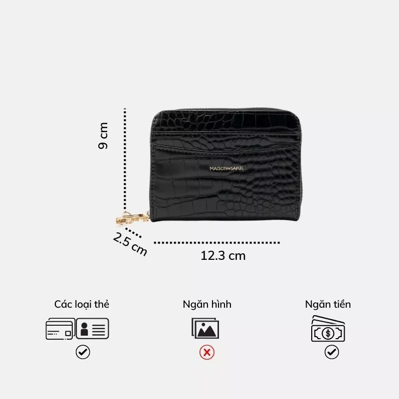 Ví nữ mini FFY kèm móc khoá đựng thẻ tiền W242