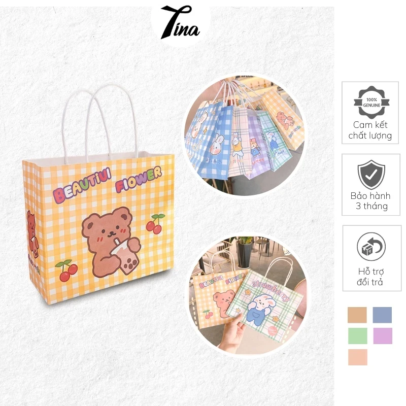 Túi giấy đựng quà tặng noel hoạt hình dễ thương TINA SHOP PK441