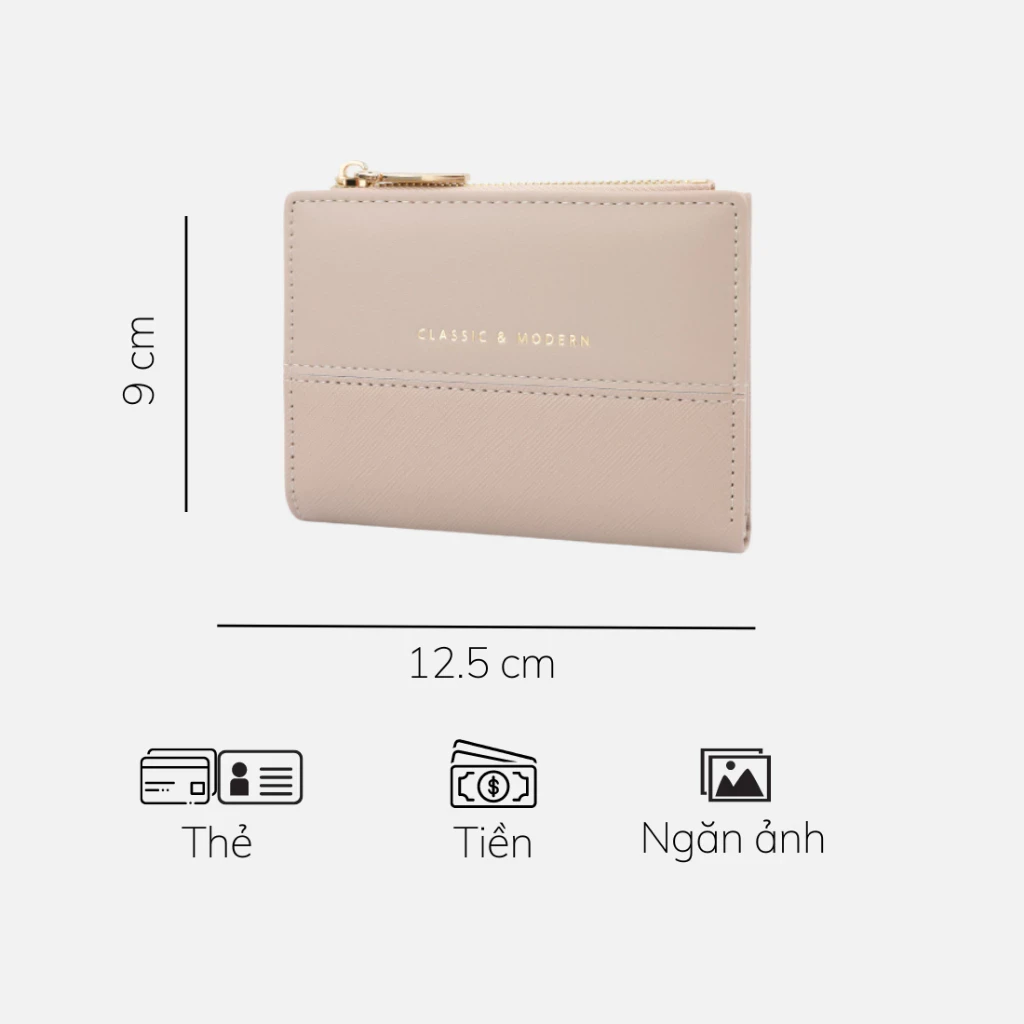 Ví nữ mini TAILIAN nhỏ gọn sang trọng nhiều ngăn nhiều màu W237