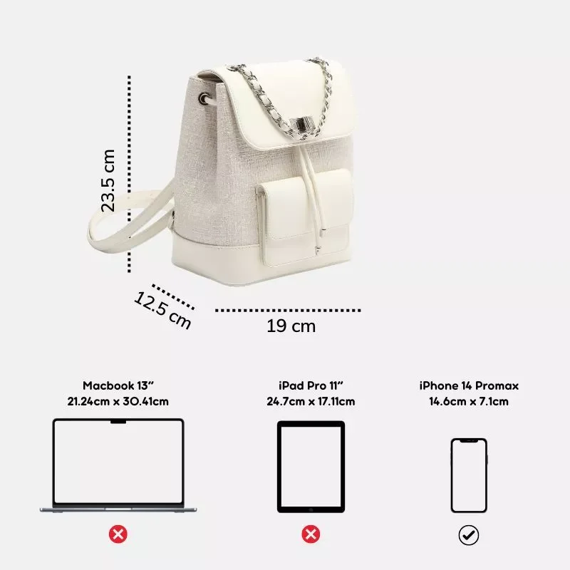 Balo mini MICOCAH giả tweed thanh lịch M581 Tina Shop