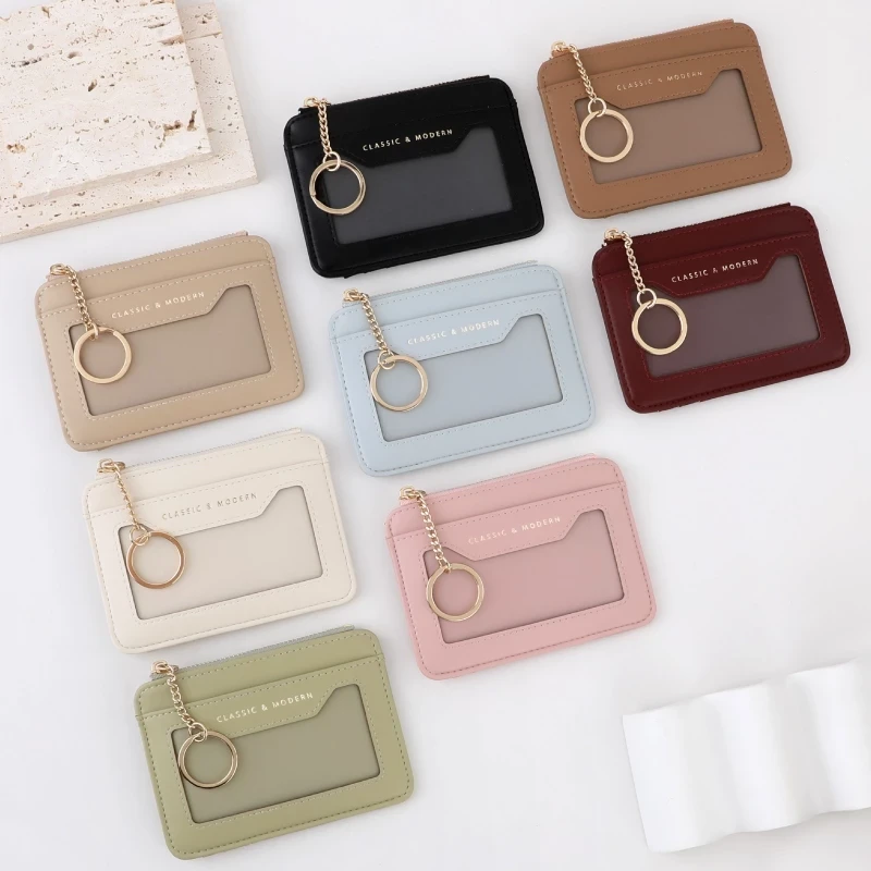 Ví nữ TAILIAN đựng thẻ card kèm móc khoá nhiều màu pastel W251