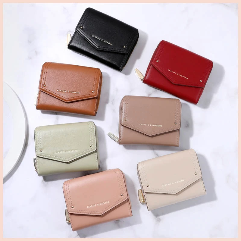 Ví nữ mini nhỏ gọn dáng bìa thư FFY da dày dặn đựng tiền thẻ card giá rẻ học sinh sinh viên W206