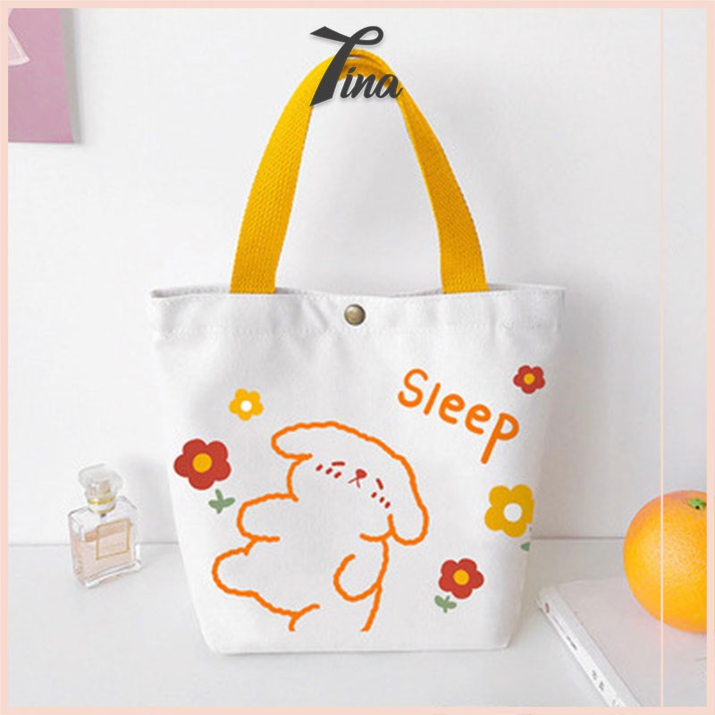 Túi tote đi chơi mini Hàn Quốc cute vải canvas đi học nữ Tina shop TX034