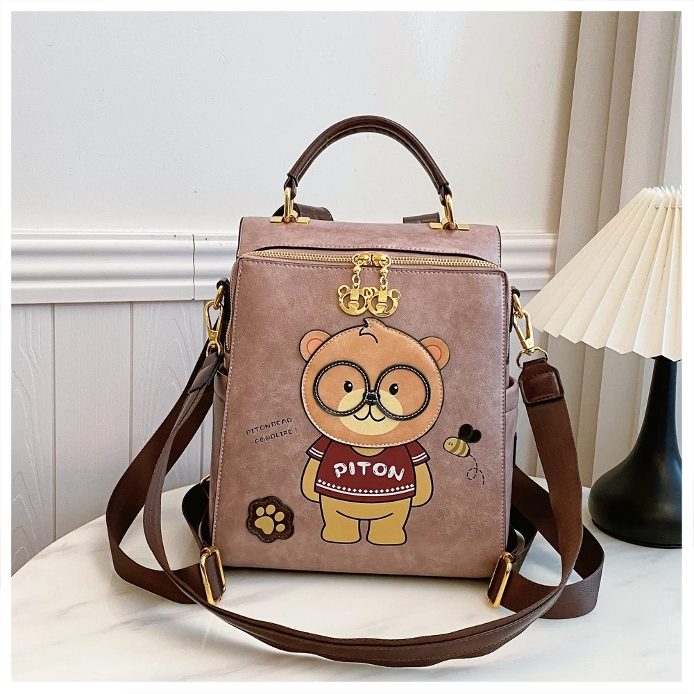 Ba lô nữ BEIBAOBAO Giza hoạ tiết gấu dễ thương vừa A4 đeo chéo BP191 Tina Shop